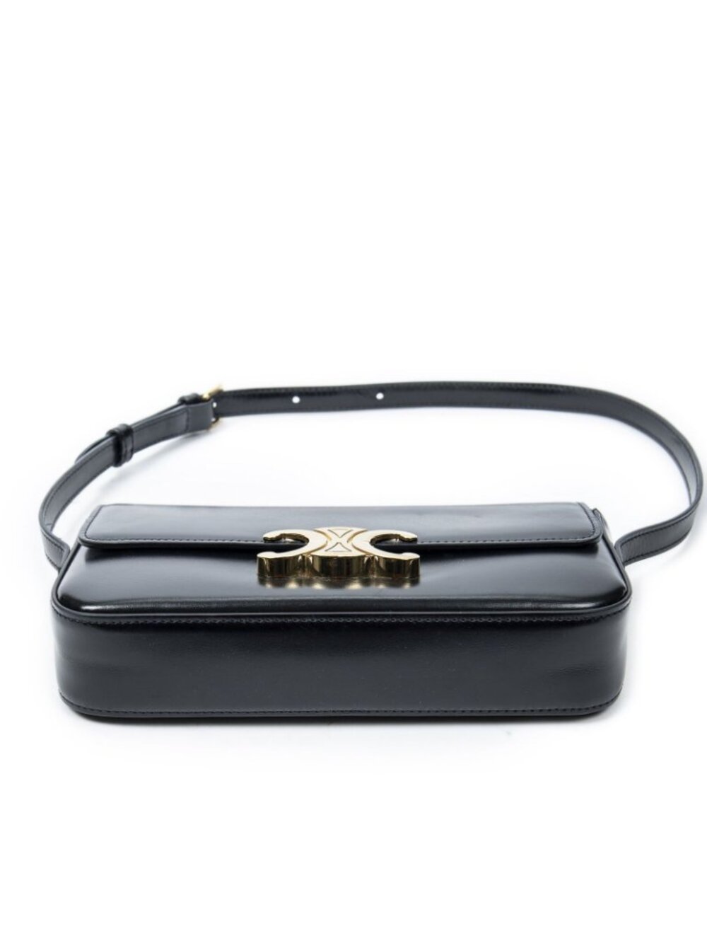 Celine Claude Black Smooth Scarf Skin Leather - Picture 6 of 11